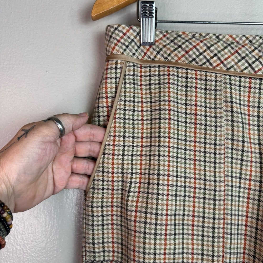 Sundance Women’s Brewster Wide Leg Plaid Pants Sz 8 - Picture 4 of 8